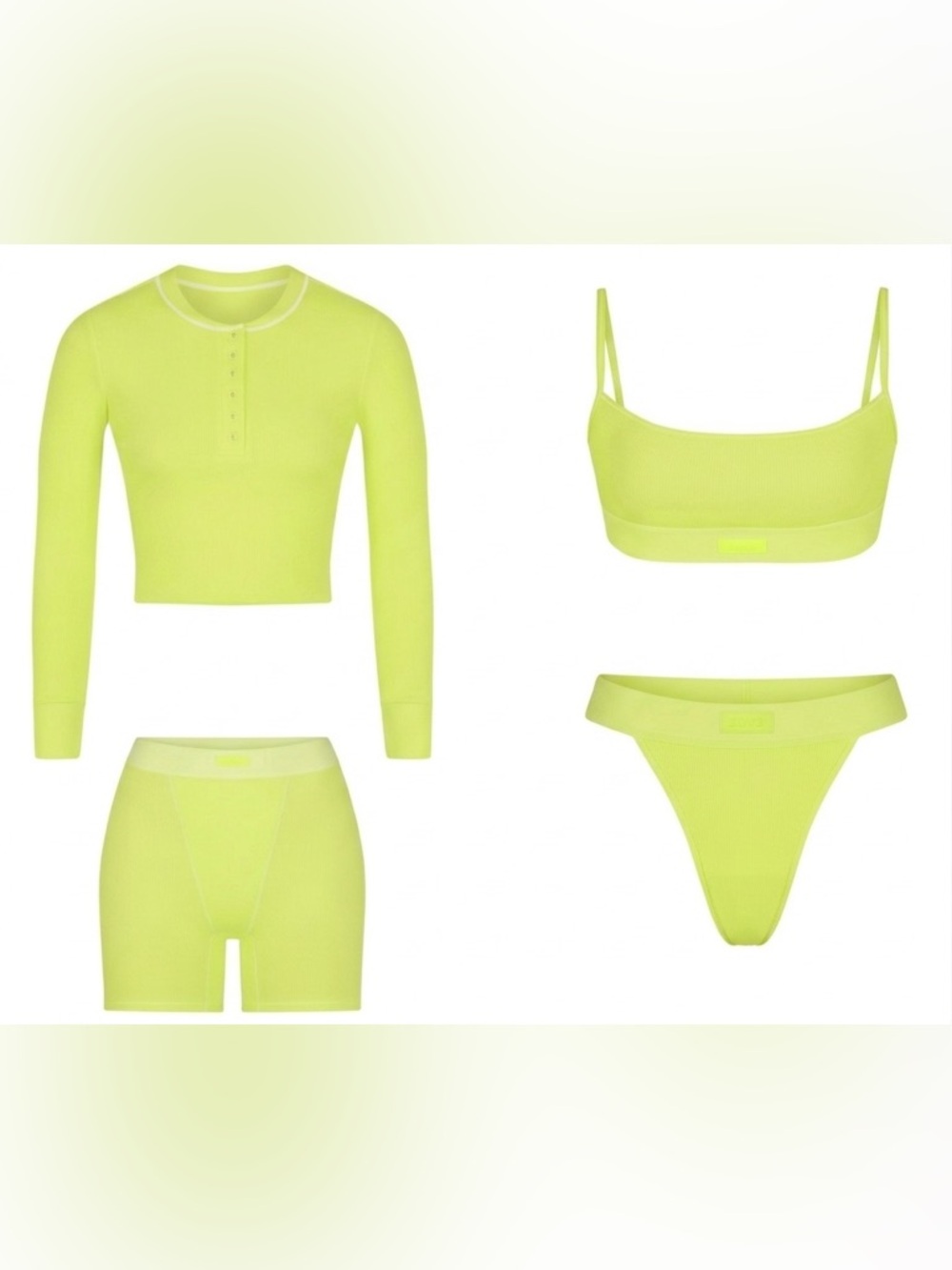 SET 4 Piece SKIMS cotton rib